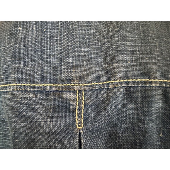 Tommy Bahama Women's Denim Blue Washed Linen Sleeveless Button Up  Blouse Medium - Picture 5 of 11